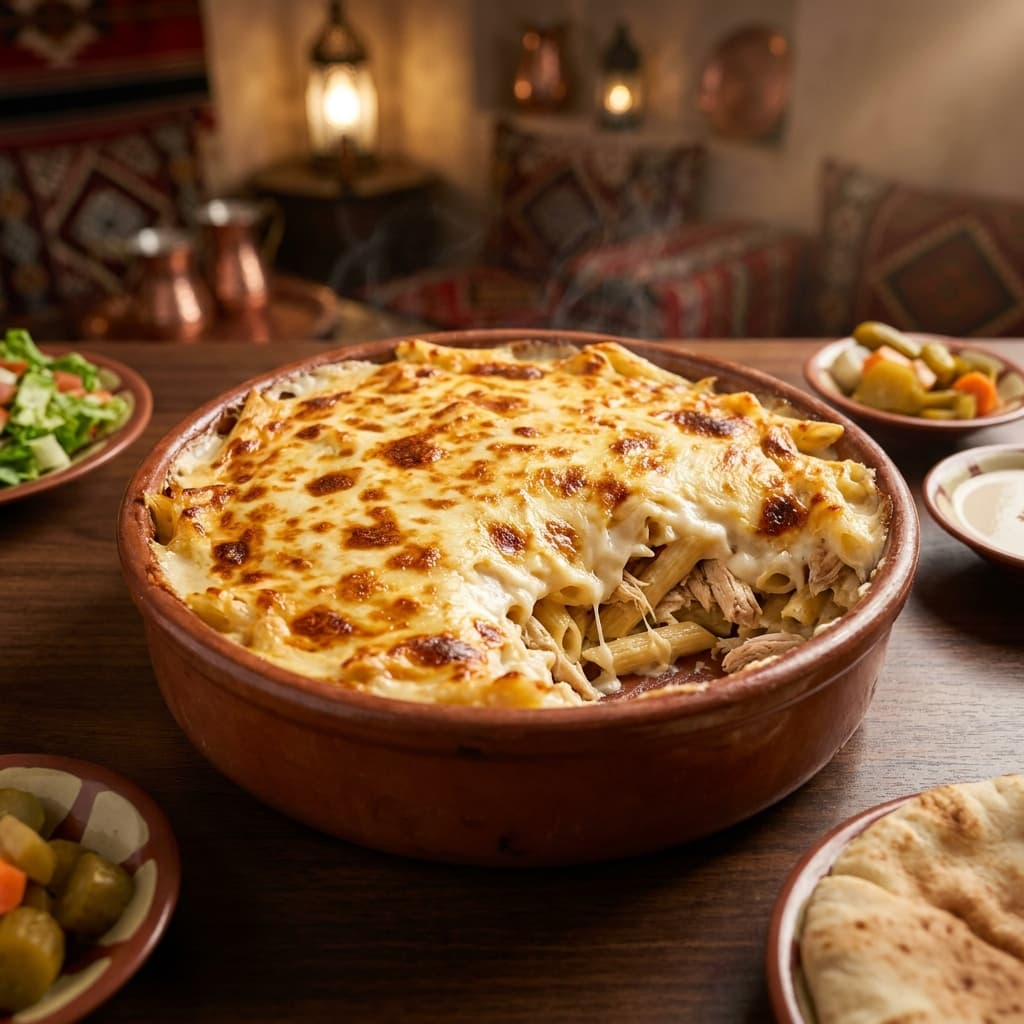 مكرونة بشاميل فراخ